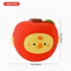Apple Chick Fruitie Friends Squeaky Dental Chew Toy for Small Dogs in a red apple chick shape