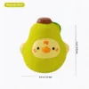 Avocado Duck Fruitie Friends Squeaky Dental Chew Toy for Small Dogs in a green avocado duck design