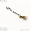 Buzzy Bee Buddy mini bee cat wand replacement with fuzzy yellow body, wings and bell for cats who love tiny bug toys