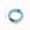 Sky Blue Cat Safe Hair Tie Alternative Jingle Mesh Ring Toy with built-in bells, 5 cm chew and chase toy for cats