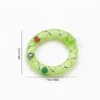 Lime Green Cat Safe Hair Tie Alternative Jingle Mesh Ring Toy with sparkle mesh and bells for chewing, batting, and chasing