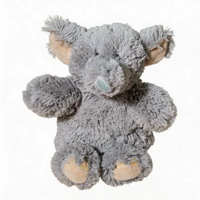 CloudCalm Baby Soft Elephant Dog Toy Front View CloudCalm Baby-Soft Elephant Dog Toy in a front view, showing a gray baby-soft elephant plush with floppy ears, beige paws, and a gentle cuddly look.