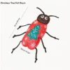 Christmas Tree Felt Roach Interactive Cat Chew Toy with soft felt body, rope legs, and 9.4 inch length.