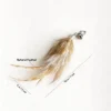 Honey Tan Hemp Rope Floofy Fox Fur Cat Wand Replacement with tough twisted hemp tails for interactive cat play