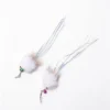 Jellyfish Rabbit and Deer Fur Cat Wand Replacement set with soft fur heads, bells, clips, and shimmering tinsel tails for interactive cat play.