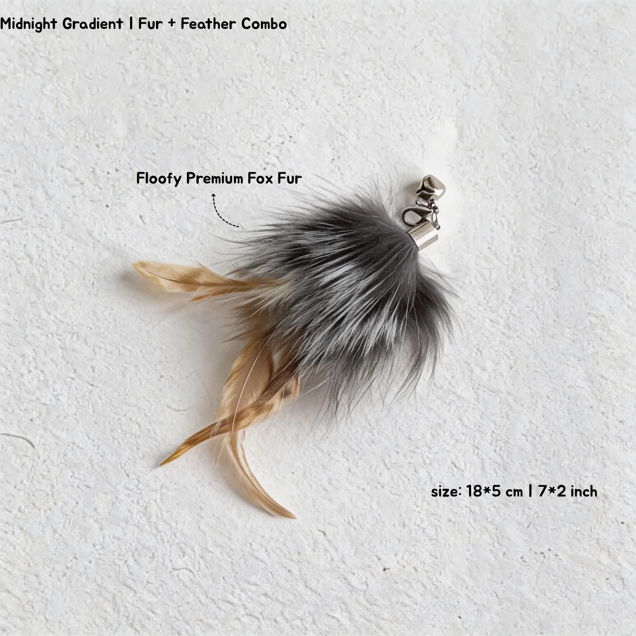 Midnight Gradient Feather Floofy Fox