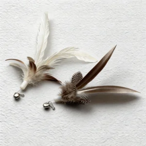 Natural Unbleached Feather Cat Wand Replacement