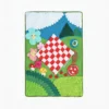 Spring Picnic Snuffle Foraging Mat with red picnic blanket, flowers, grass, mushrooms and treat hiding areas for dogs