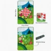 Spring Picnic Snuffle Foraging Mat size guide with detachable picnic blanket and roll-up storage design