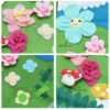 Spring Picnic Snuffle Foraging Mat flower and mushroom squeaker details with soft fleece treat hiding areas