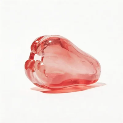 Milky Wax Apple Treat Dispensing Natural Rubber Dog Chew Toy with glossy fruit shape for small dogs
