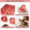 Milky Wax Apple Treat-Dispensing Natural Rubber Dog Chew Toy showing treat hiding, gum soothing and boredom relief features