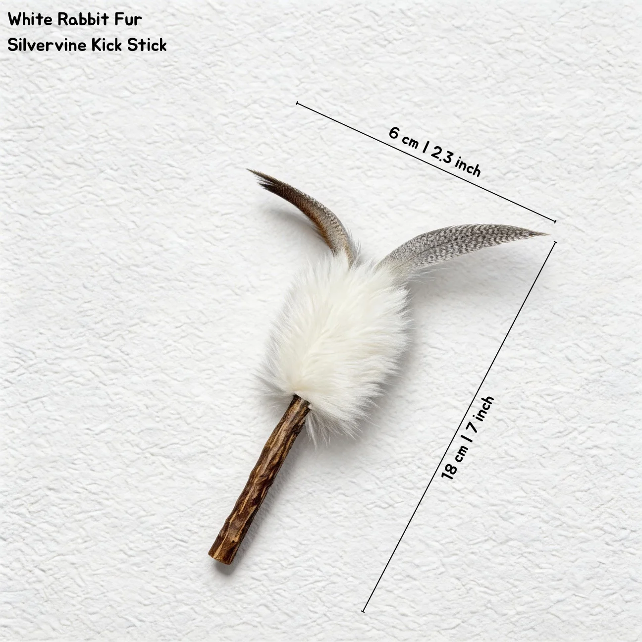 White Rabbit Fur Silvervine Kick Stick