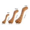 Beef Flavored BarkBone Dog Chew Toy size guide showing Small-Mini BarkBone Chew at 10.9 cm by 3.8 cm, Medium Everyday BarkBone Chew at 15 cm by 5.6 cm, and Large Big Buddy BarkBone Chew at 21.8 cm by 7.5 cm.