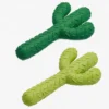 Cactus Natural Rubber Dog Chew Toy in desert green and fresh lime color options