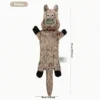 Donkey Farmyard Floppy Plush Dog Toy with gray-brown plush texture, black hooves, long tail, and 48 cm height.