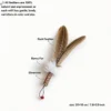 Duck Speckle Flutter Wild Feather and Silvervine Cat Wand Replacement with natural duck feathers, bunny fur, and silvervine scent enrichment.