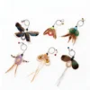FlutterButterfly mesh feather cat wand replacement set with six butterfly refills, bells, feathers, and glitter mesh wings