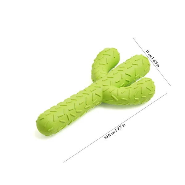 Fresh lime Cactus Natural Rubber Dog Chew Toy for small and medium dogs
