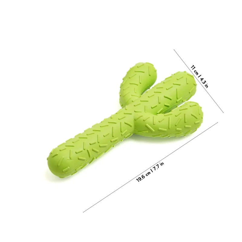 Fresh Lime Cactus Natural Rubber Dog Chew Toy Size Guide Fresh lime Cactus Natural Rubber Dog Chew Toy for small and medium dogs