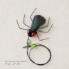 Green feather fly insect cat wand replacement toy with insect-inspired legs and colorful eyes designed for indoor cat hunting games.