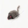 Grey Rabbit Fur Mouse Scent Enrichment Cat Toy with soft fur texture and 17 cm body length