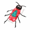 Christmas cat toys featuring a festive tree cockroach design with a long body for grabbing and bunny kicking.