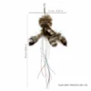 jellyfish-deer-fur-feather-wand-toy-size Jellyfish Deer Fur Feather Wand Toys for Cats on a white background, measuring 3.5 cm wide and 21 cm long including the trailing fibers.