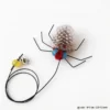 Spotted feather bug cat wand replacement refill with blue bead eyes and bouncy cord for indoor play.