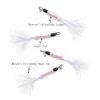 Shimmer Silver Fish attachment showing its reflective scale-like surface, natural wool-filled body and ultra-fine iridescent tail fibers.