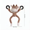 Silly Moo Cow Floppy Critter Chew Ring Plush Dog Toy with chew rings and 30 cm by 25 cm size.