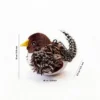 Speckled Sparrow Chirpy Bird cat toy size chart showing a plush bird design with 10 cm length, 10 cm height, and 6.5 cm tail detail.