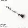 Spiky Gnat Buddy black feather cat wand replacement with tiny bug shape and bell for focused chasing and pouncing