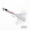 Woolie Shimmer Fish Cat Wand Replacement measuring 19 cm with shimmer fish body, rustling tinsel tail, and kitty care tip for supervised play.