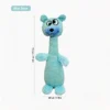 Blue Bear Huggy LongNeck Tug & Squeak Dog Toy size chart for small and medium dogs