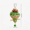 Green Busy Beak Foraging Basket Bird Toy for small and medium parrots to shred, chew, and forage