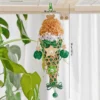 Green Sundae Shred Cone Foraging and Chew Toy with rattan cone, paper shred, vine balls, wood stars, and 35 cm hanging size