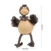Honey Wobbly Ostrich Squeaky Dog Toy with a tan plush belly, soft fuzzy arms, rope legs, and a 28 cm / 11 in size guide.