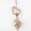 Little Beak Natural Bird Chew Toy with wooden bird shape, rattan balls, beads, and hanging cords for small parrots