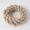 Braided Rope Ring organic cotton rope dog toy for tug, chewing and interactive fetch, 14 cm wide