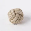 Mini Knot Ball organic cotton rope dog toy for puppy teething, chewing and indoor fetch, 6 cm wide