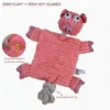 Piggy Puff No-Stuffing Squeaky Dog Toy with built-in squeaker and rope tug detail