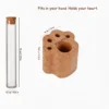 WhiskerPaw Keeper cat whisker memorial bottle with wooden paw base - detailed dimensions 10cm height, 1.5cm diameter tube size specifications