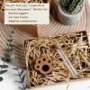 WhiskerPaw Keeper in gift box with shredded paper - perfect sympathy gift for pet loss support, cat mom friends, and adoption anniversaries
