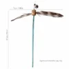 blue-iridescent-cat-ribbon-toy-silvervine-size Natural feather cat ribbon toy with a silvervine body, bell, 19 cm wingspan and an extra-long 50 cm blue iridescent tail.