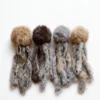 Bunny Fur Octopus Cat Kicker Toy color selection with soft fur heads and dangling tails for scent enrichment play.
