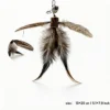 Fluffy Full-Bodied Feather silvervine cat wand replacement with full natural feathers, bell, and 360 degree rotating play