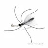 Long Leg Mosquito Cat Teaser Toys with veined mesh wings, six long silicone legs, bell, and 2.75-inch body shown on a white background.