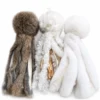 Rabbit fur and wool cat kickers in different textures, showing soft plush materials for wrestling and kicking play.