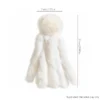White octopus cat kicker measuring 25cm long, soft plush kicking toy designed for cats to grab and bunny kick.